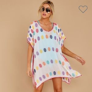 J Marie Collection Life is Fun Embroidered Coverup